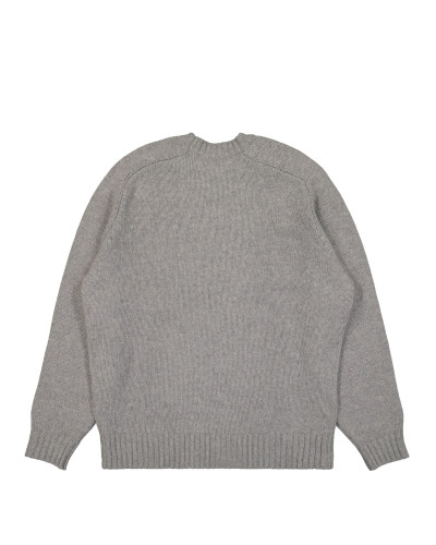 CROCODILE MOTIF CARDED WOOL SWEATER
